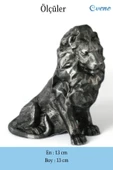 Evene Biblo Dekoratif Obje Heykel Aslan Biblo Dekoratif Süs Eşyası Gümüş Eskitme Renk Model 36 thumbnail 3
