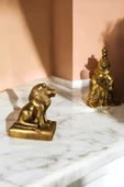 Evene Biblo Dekoratif Obje Heykel Aslan Biblo Dekoratif Süs Eşyası Altın Eskitme Renk Model 35 thumbnail 1
