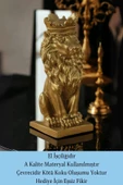 Evene Biblo Dekoratif Obje Heykel Taçlı Aslan Biblo Dekoratif Süs Eşyası Altın Renk Model 34 thumbnail 4