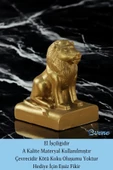 Evene Biblo Dekoratif Obje Heykel Aslan Biblo Dekoratif Süs Eşyası Altın Renk Model 35 thumbnail 4