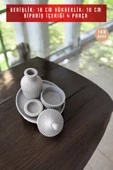 tambana Gri Sunumluk Takı Tabağı Dekoratif Tepsi Obje Seti 4 Parça Model 1032 thumbnail 3
