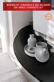 tambana Gri Sunumluk Takı Tabağı Dekoratif Tepsi Obje Seti 4 Parça Model 1032 thumbnail 2