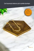 Viselia Takı Tabağı Takı Organizeri Takı Makyaj Kozmetik Düzenleyici Altın Eskitme Model 9 thumbnail 2
