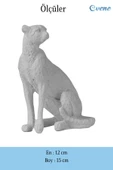 Evene Biblo Dekoratif Obje Heykel Leopar Biblo Dekoratif Süs Eşyası Beyaz Model 33 thumbnail 3