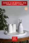 tambana Beyaz Sunumluk Takı Tabağı Dekoratif Tepsi Obje Seti 4 Parça Model 1016 thumbnail 3