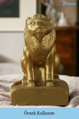 Evene Biblo Dekoratif Obje Heykel Aslan Biblo Dekoratif Süs Eşyası Altın Renk Model 35 thumbnail 2