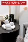 tambana Beyaz Sunumluk Takı Tabağı Dekoratif Tepsi Obje Seti 4 Parça Model 1043 thumbnail 3