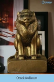 Evene Biblo Dekoratif Obje Heykel Aslan Biblo Dekoratif Süs Eşyası Altın Eskitme Renk Model 35 thumbnail 2
