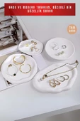 tambana Beyaz Sunumluk Takı Tabağı Dekoratif Tepsi Obje Ev Dekorasyon Model 17 thumbnail 4