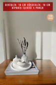 tambana Beyaz Sunumluk Takı Tabağı Dekoratif Tepsi Obje Seti 4 Parça Model 1042 thumbnail 3
