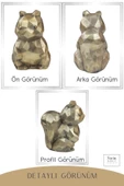 Stein Kohle Dekoratif Sincap Biblo Heykel El Yapımı Sevimli Hediyelik Süs Eşyası Poly Model Tasarım Ürünü thumbnail 5
