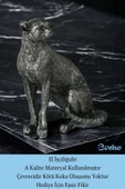Evene Biblo Dekoratif Obje Heykel Leopar Biblo Dekoratif Süs Eşyası Gümüş Eskitme Renk Model 33 thumbnail 4