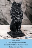 Evene Biblo Dekoratif Obje Heykel Taçlı Aslan Biblo Dekoratif Süs Eşyası Siyah Model 34 thumbnail 4