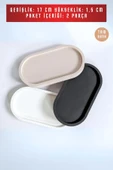 tambana Sunumluk Takı Tabağı Dekoratif Tepsi Obje Seti 2 Parça Model 1009 thumbnail 3