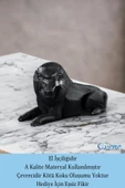Evene Biblo Dekoratif Obje Heykel Aslan Biblo Dekoratif Süs Eşyası Siyah Model 37 thumbnail 4