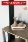 tambana Sunumluk Takı Tabağı Dekoratif Tepsi Obje Seti 3 Parça Model 1045 thumbnail 2