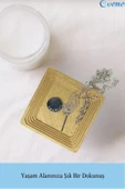 Evene Dekoratif Kase Altın Renk Takı Kutusu Yüzük Kolye Kutusu Mum Tabağı Takı Organizer Model 4 thumbnail 3