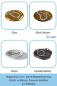 Evene Takı Organizer Makyaj Düzenleyici Kozmetik Organizer Dekoratif Tabak Altın Eskitme Renk Model 5 - 8