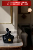 tambana Siyah Heykel Biblo Dekoratif Süs Eşyası Dekoratif Masa Süsü Salon Aksesuarları Model 47 thumbnail 2