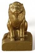 Evene Biblo Dekoratif Obje Heykel Aslan Biblo Dekoratif Süs Eşyası Altın Renk Model 35 thumbnail 1