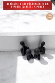 tambana 4’lü Siyah Heykel Biblo Seti Dekoratif Süs Eşyası Dekoratif Masa Süsü Model 2 thumbnail 3