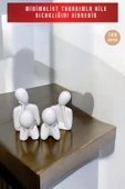 tambana 4’lü Beyaz Heykel Biblo Seti Dekoratif Süs Eşyası Dekoratif Masa Süsü Model 2 thumbnail 2