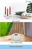 Evene Dekoratif Mumluk Tealight Mumluk Şamdan Mumluk 3 Lü Şamdan Model 34 thumbnail 5