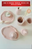 tambana Pembe Sunumluk Takı Tabağı Dekoratif Tepsi Obje Seti 2 Parça Model 1002 thumbnail 4