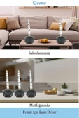 Evene Dekoratif Mumluk Tealight Mumluk Şamdan Mumluk 3 Lü Şamdan Model 42 thumbnail 4