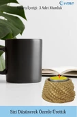 Evene Dekoratif Mumluk Tealight Mumluk Şamdan Mumluk 3 Lü Şamdan Model 40 - 3