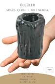 Stein Kohle Şamdanlık Dekoratif Şamdan Mumluk Tealight Mumluk Model 29 - 2