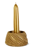 Evene Altın Mumluk Şamdan Tealight Ve Ince Mum Uyumlu Ejderha Yumurtası Model thumbnail 1