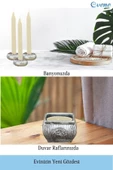 Evene Dekoratif Mumluk Tealight Mumluk Şamdan Mumluk 3 Lü Şamdan Model 33 - 5