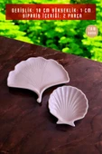 tambana Pembe Sunumluk Takı Tabağı Dekoratif Tepsi Obje Seti 2 Parça Model 1003 thumbnail 3