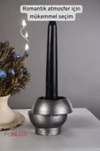 Fonnava Şamdan Mumluk Dekoratif Mumluk Tealight Mumluk Gümüş Eskitme Renk Model 25 - 4