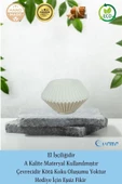 Evene Beyaz Mumluk Şamdan Tealight Mum Uyumlu Çizgili Model - 8