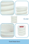 Evene Beyaz Mumluk Şamdan Tealight Ve Ince Mum Uyumlu Spiral Model thumbnail 7