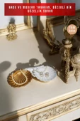 tambana Sunumluk Takı Tabağı Dekoratif Tepsi Obje Seti 2 Parça Model 25 - 4