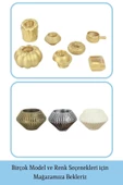 Evene Altın Mumluk Şamdan Tealight Mum Uyumlu Elmas Çizgili Model - 6
