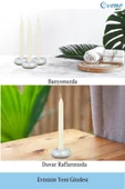 Evene Dekoratif Mumluk Tealight Mumluk Şamdan Mumluk 3 Lü Şamdan Model 33 - 5