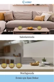 Evene Dekoratif Mumluk Tealight Mumluk Şamdan Mumluk 3 Lü Şamdan Model 37 - 4