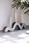 Fonnava Şamdan Mumluk Dekoratif Mumluk Tealight Mumluk Gümüş Eskitme Renk Model 13 - 1