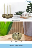Evene Dekoratif Mumluk Tealight Mumluk Şamdan Mumluk 3 Lü Şamdan Model 34 - 5