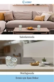 Evene Dekoratif Mumluk Tealight Mumluk Şamdan Mumluk 3 Lü Şamdan Model 43 thumbnail 4