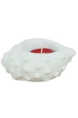 Evene Beyaz Mumluk Şamdan Tealight Mum Uyumlu Deniz Kabuğu Model - 1