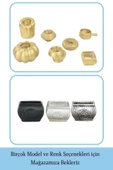 Evene Altın Mumluk Şamdan Tealight Mum Uyumlu Mini Çizgili Çiçekli Model - 6