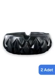 Evene Küllük Siyah Kül Tablası Dekoratif Küllük 2 Adet Model 3 thumbnail 1