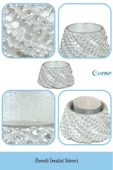 Evene Dekoratif Mumluk Tealight Mumluk Şamdan Mumluk 3 Lü Şamdan Model 40 - 7