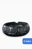Evene Küllük Siyah Kül Tablası Dekoratif Küllük 2 Adet Model 4 thumbnail 1
