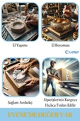 Evene Küllük Beyaz Kül Tablası Dekoratif Küllük Model 4 - 5